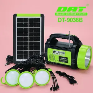 DAT DT-9036B Solar Lighting System FM Radio Bluetooth MP3 3 Bulbs