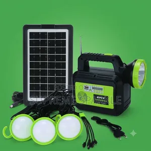 DAT AT-9035 Solar Lighting System 3 LED Bulbs FM Radio Bluetooth Torch
