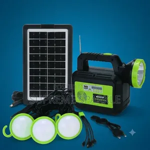 DAT AT-9035 Solar Lighting System 3 LED Bulbs FM Radio Bluetooth Torch