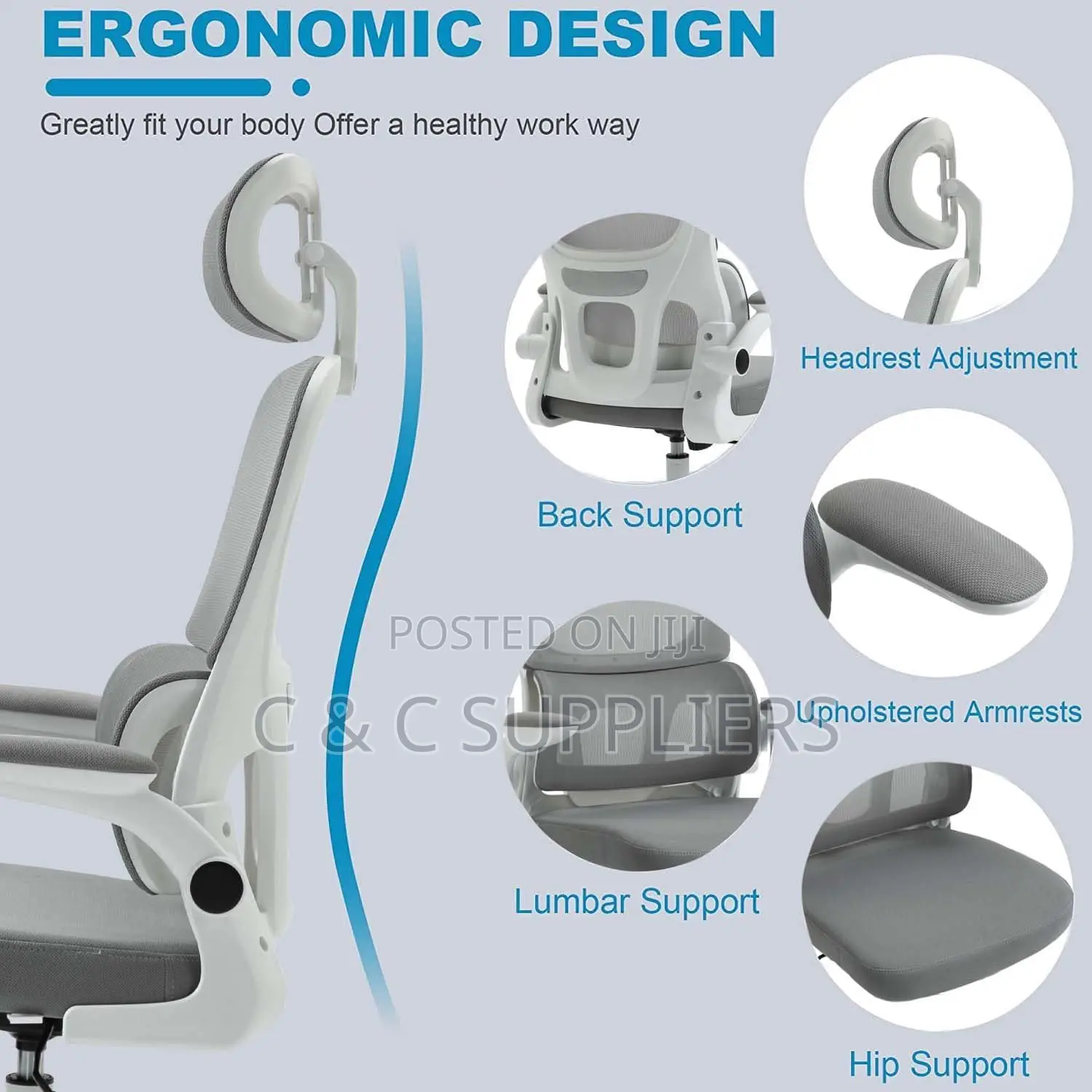 White Swivel Desk Chair
