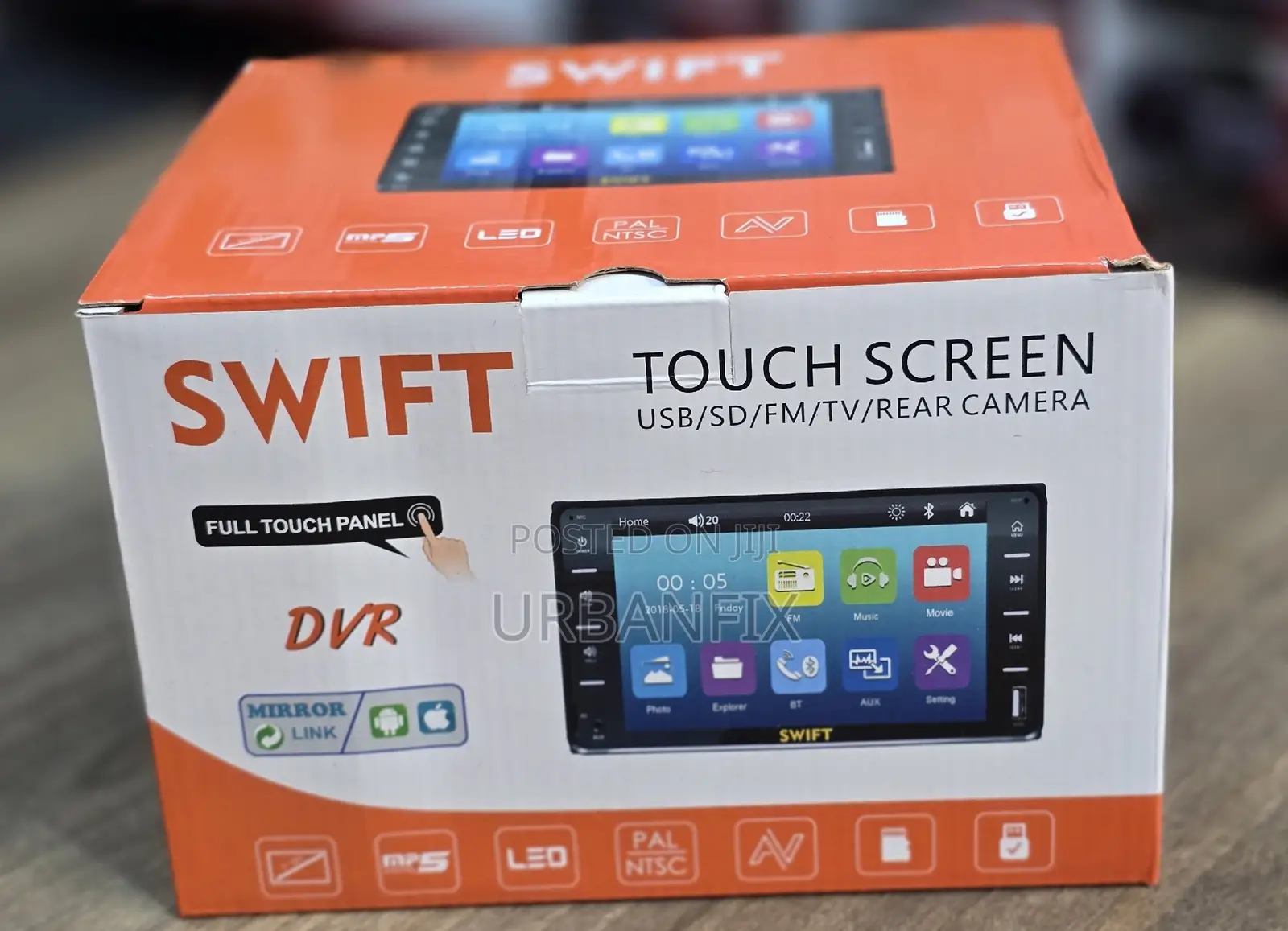7 Inch Mp5 Bluetooth Touch Screen Compact Car Radio With Fm, USB, Aux