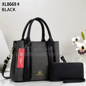 Women Leather Handbag Shoulder Bag Set With Matching Wallet