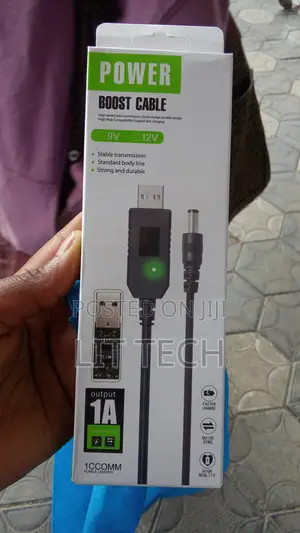 USB to DC Power Boost Cable - 9V / 12V