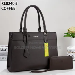 Large Women Leather Laptop Tote Bag Set Matching Wallet