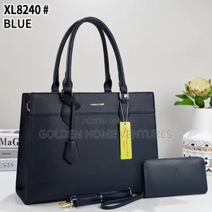 Large Women Leather Laptop Tote Bag Set Matching Wallet