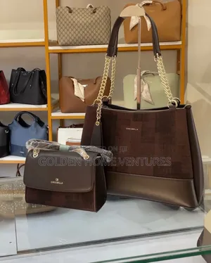 2 Piece Women Suede Leather Shoulder Bag Set