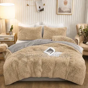 6 PCS Luxury Plush Fluffy Duvet Set 6x7 Ft Bedsheet Pillowcases