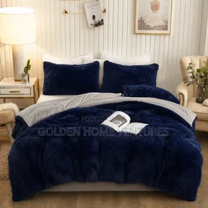 6 PCS Luxury Plush Fluffy Duvet Set 6x7 Ft Bedsheet Pillowcases