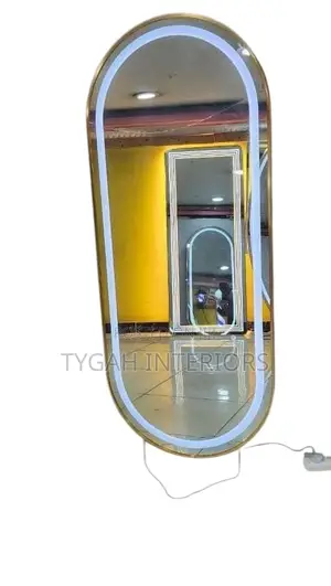 LED Lighted Mirrors With Golden Frames