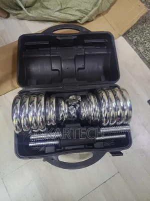 30KG Adjustable Chrome Dumbbell Weight Set for Home Gym