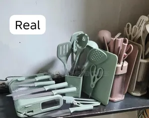 17 PCS Silicone Kitchen Utensil Set Knives Holder Sharpener