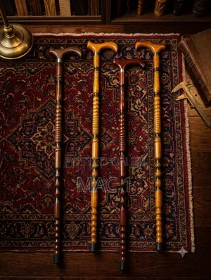 Premium Wooden Walking Sticks for Support Balance