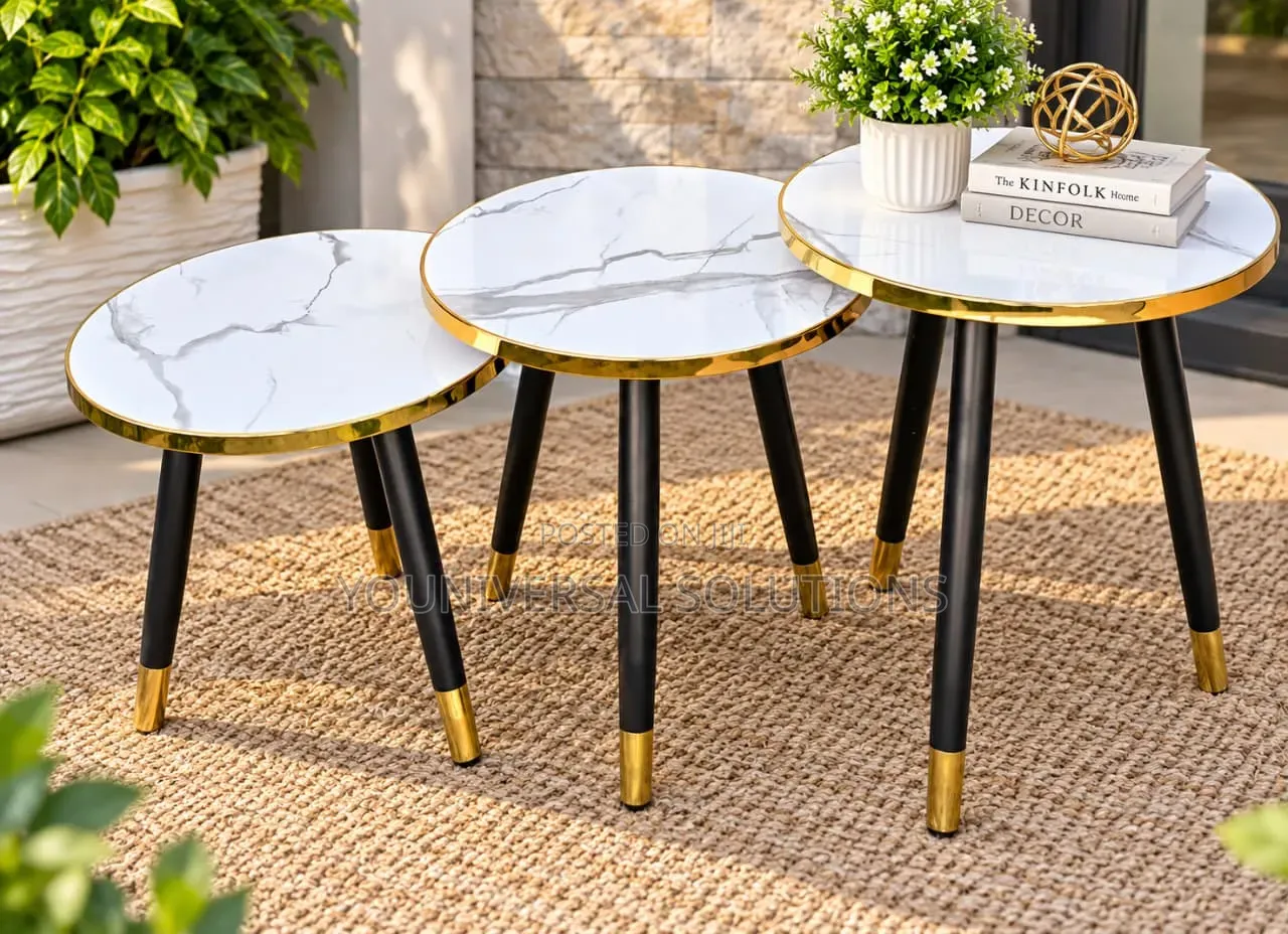 3in 1 Modern Executive Pure Marble Table
