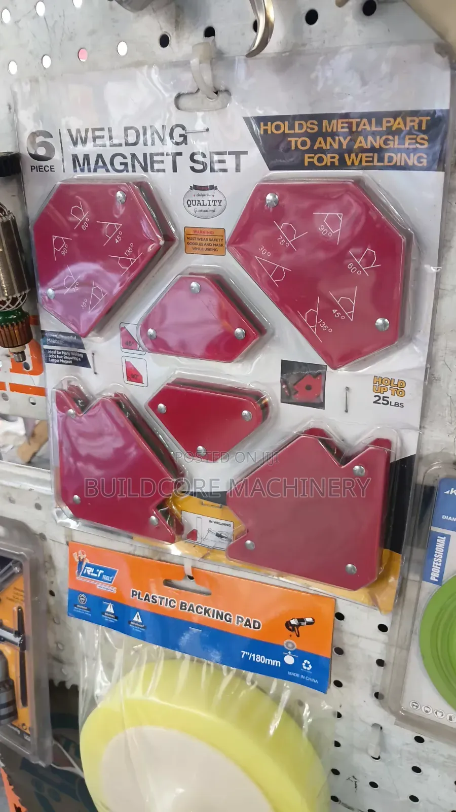 6 Piece Welding Magnet Set