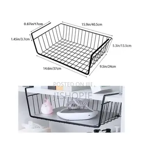 Under Shelf Hanging Wire Basket Mesh Cabinet Organizer