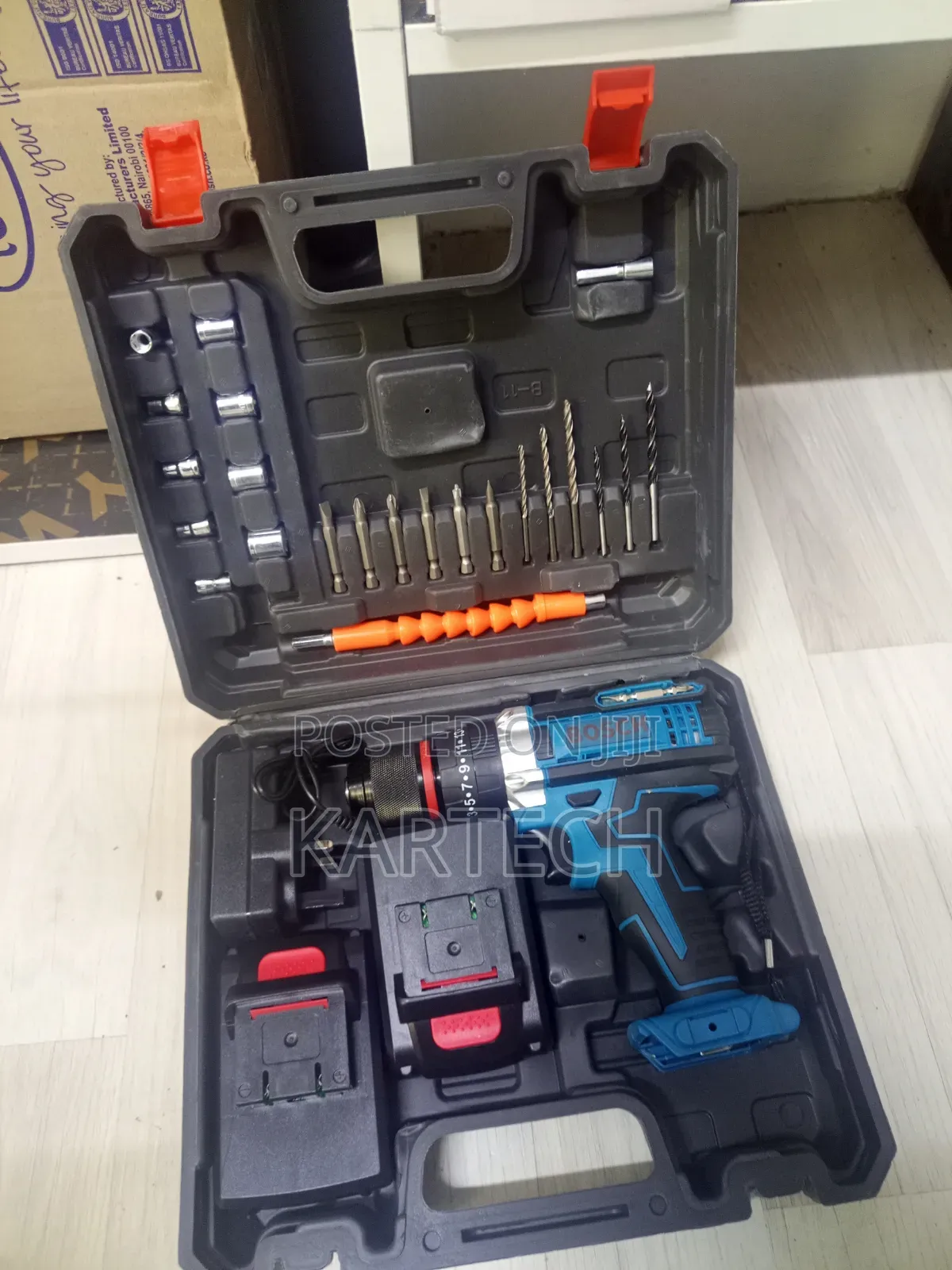 Bosch 48V Power Drill Set With Dual Batteries Accessories
4