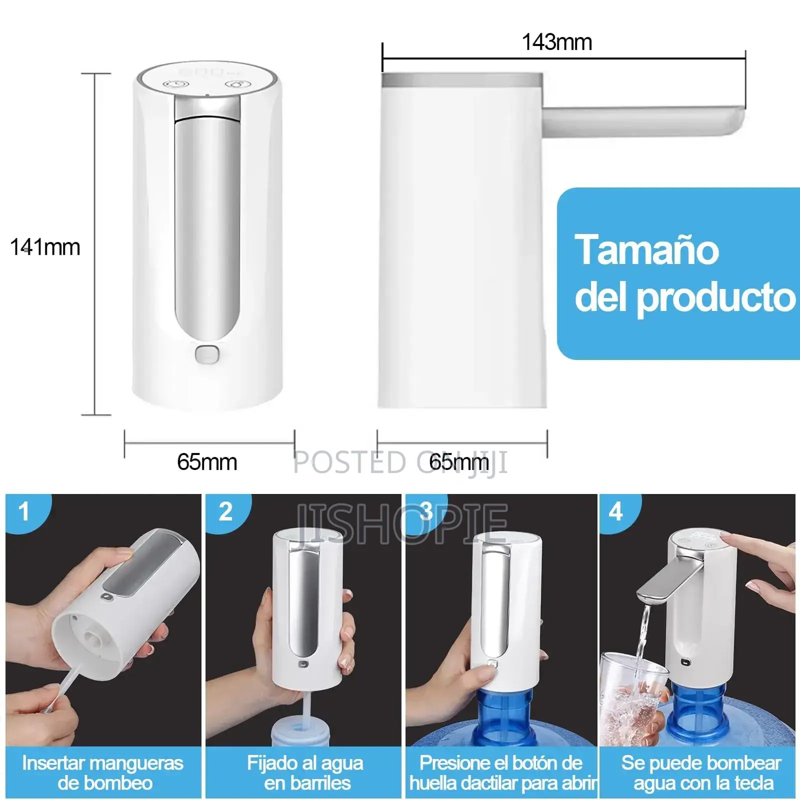 Foldable Spout Automatic Electric Water Bottle Dispenser Pump