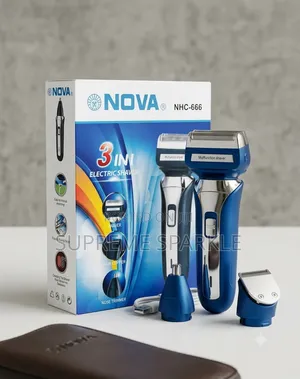 Electric Shaver Nova NHC-666 3in1 Hair Clipper Nose Trimmer Kit
