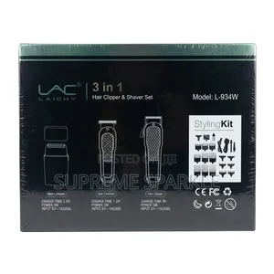 Rechargeable 3 in 1 Hair Clipper Shaver/Trimmer Lac LAICHY L-934w