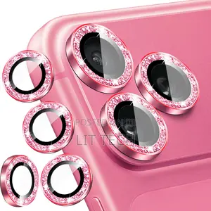 iPhone 17 Pro Max Lens Protector - GLITTER PINK Diamond
