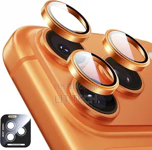 iPhone 17 Pro Max Lens Protector - Orange / Desert Titanium - Premium