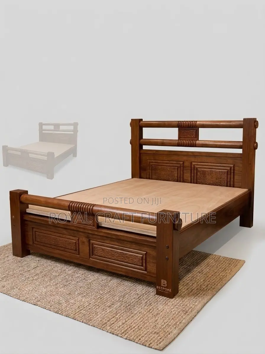 Palatial Luxury 5x6 Mahogany Bed Frame – Executive Suite
