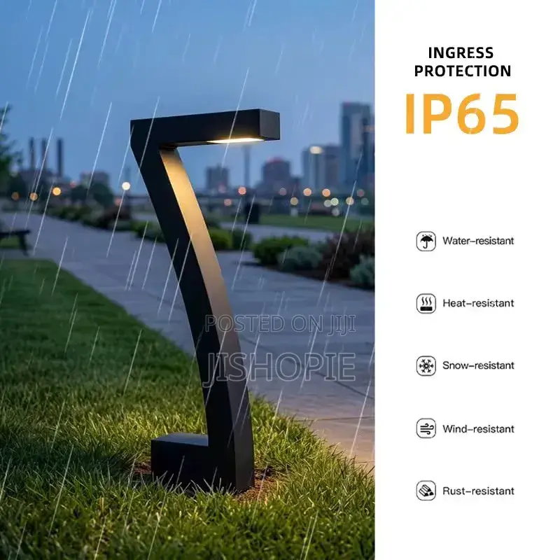 6-Piece Modern 7-Shaped Solar Garden Pathway Lights Set