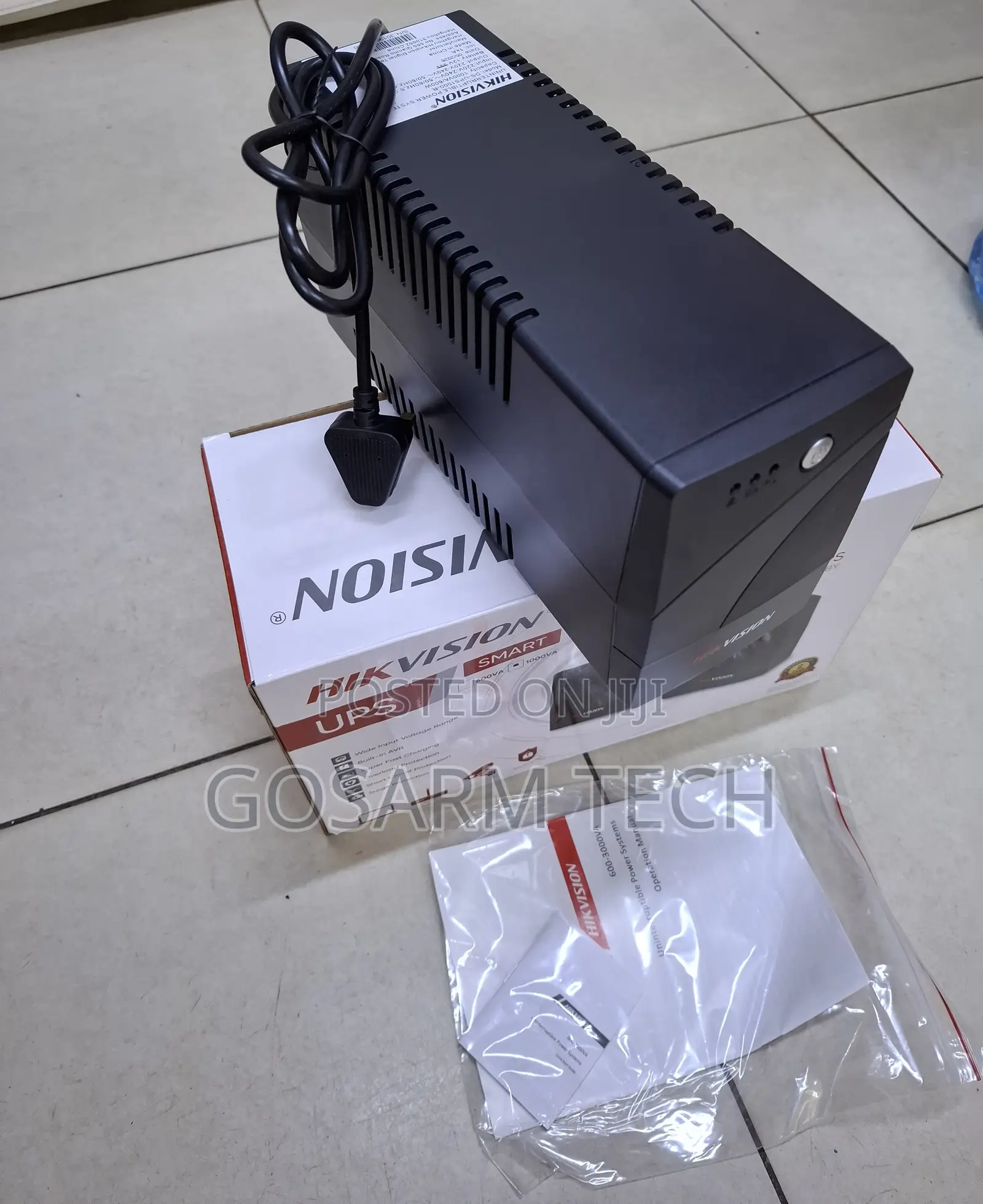 Hikvision 1000VA Line-Interactive UPS With AVR for CCTV Security Racks