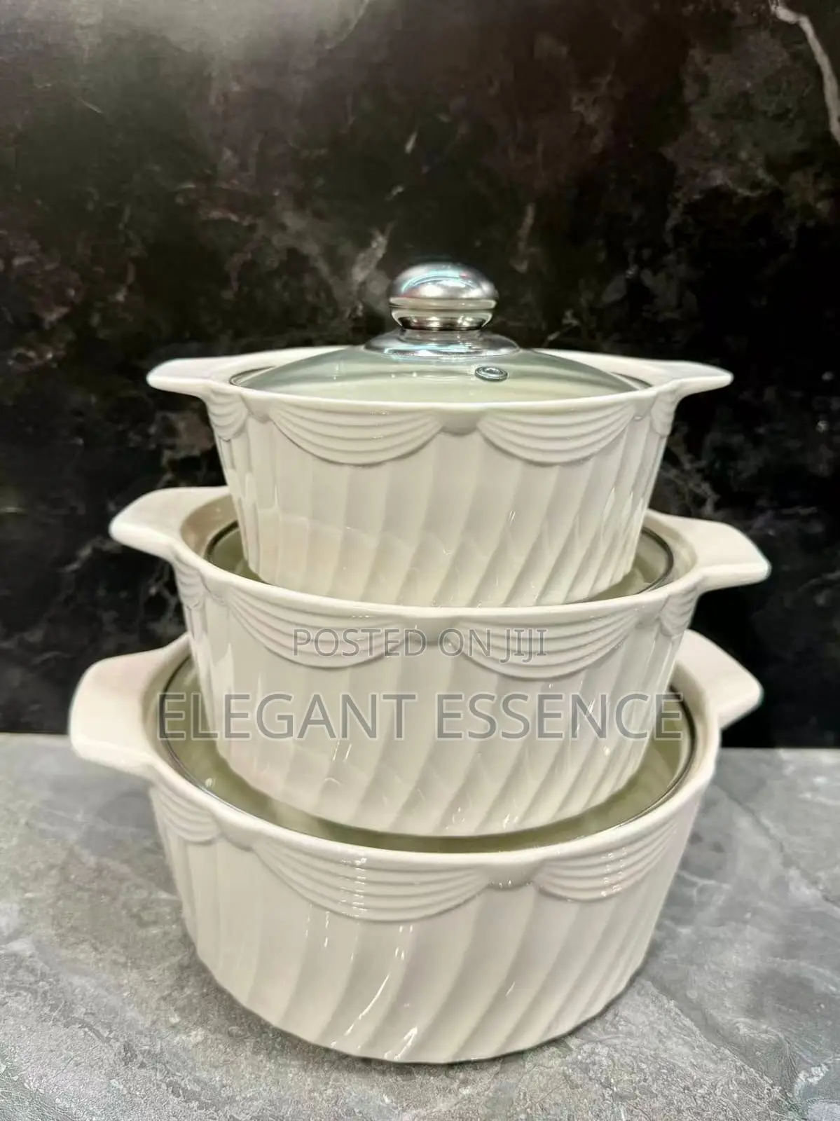 3in1 Ceramic Serving Dish Casseroles