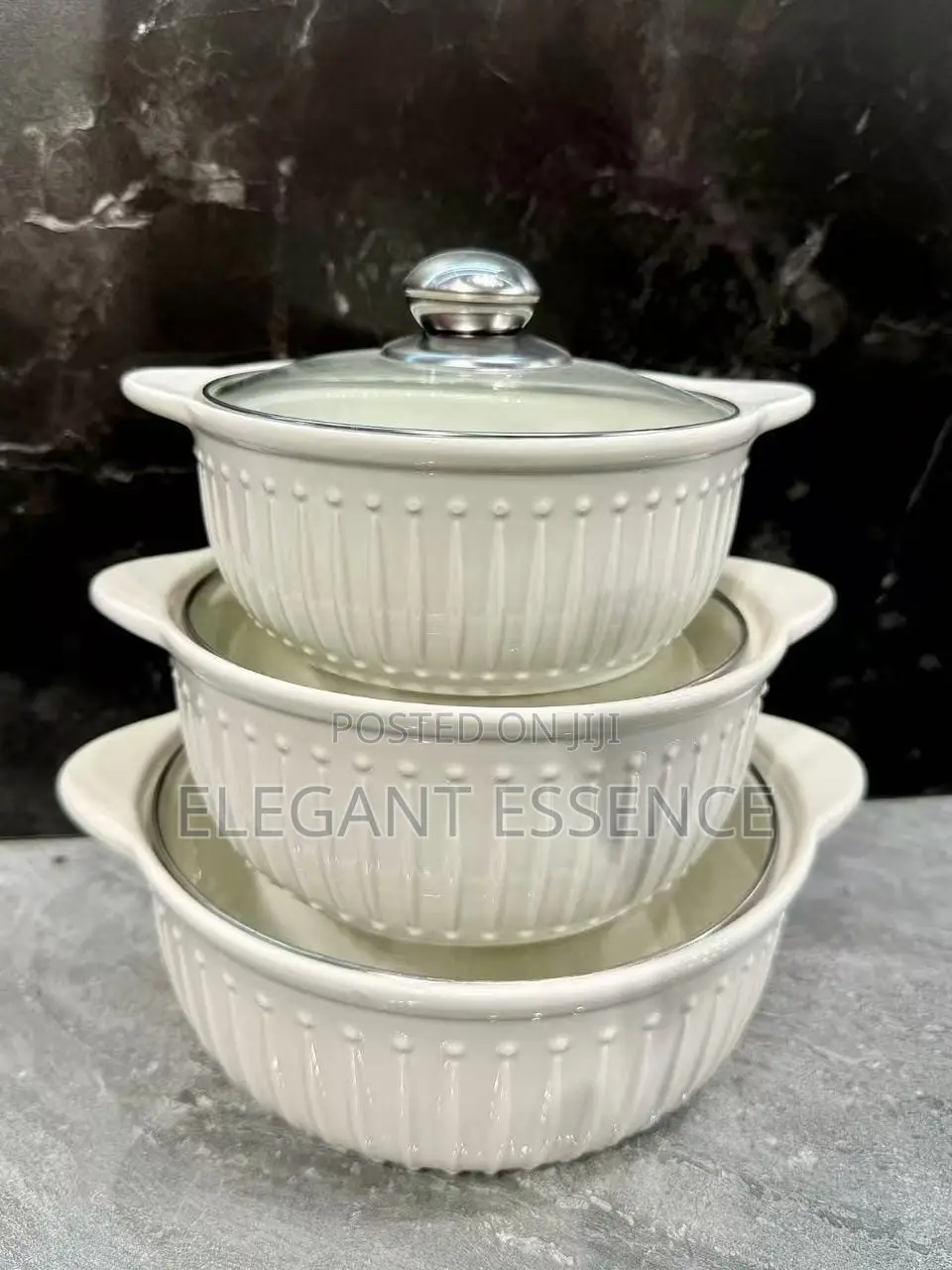 3in1 Ceramic Serving Dish Casseroles