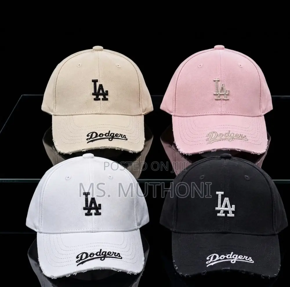 LA Dodgers Distressed Visor Script Baseball Cap