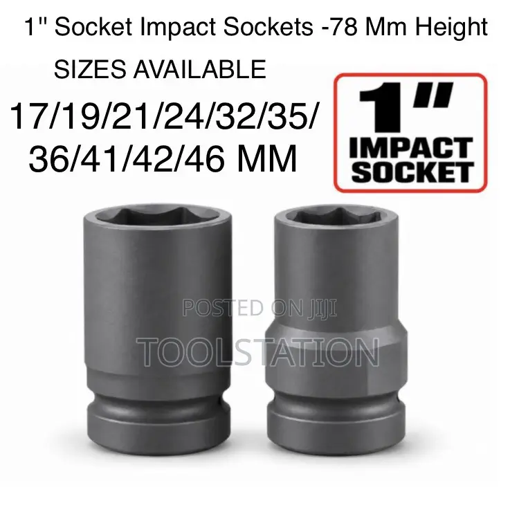 Deep Impact Sockets 1 Inch Drive 17/19/21/24/32/35/36/41/42/46 MM