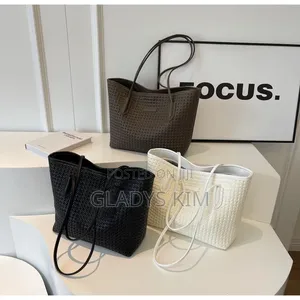 Wooven Leather Tote Bag