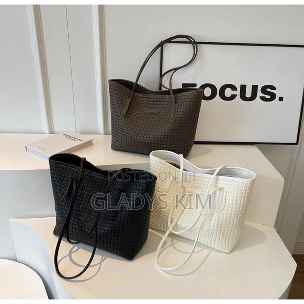 Wooven Leather Tote Bag