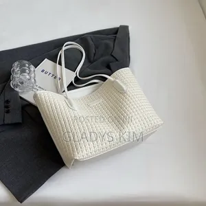 Wooven Leather Tote Bag