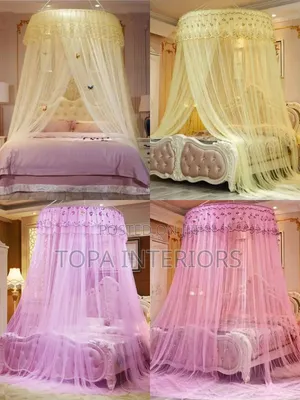 RINGED Canopy Mosquito Net With Round Mesh