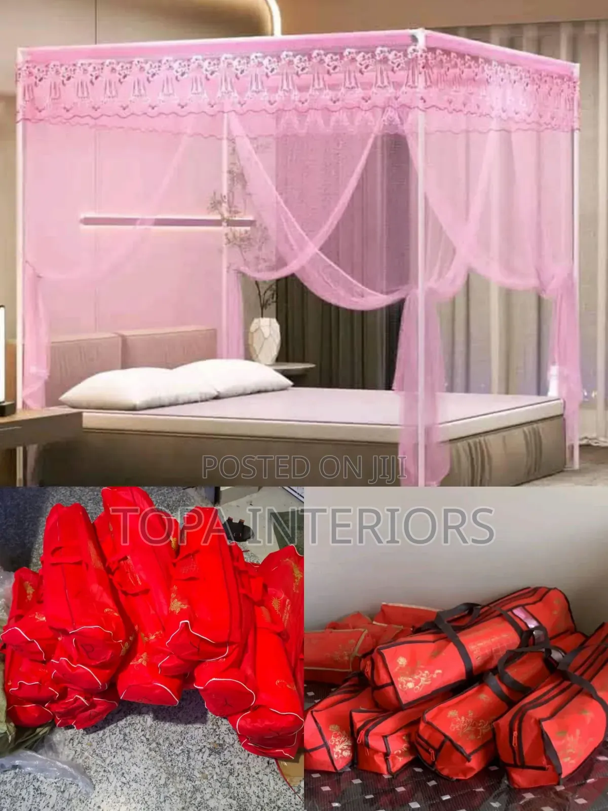 Canopy Mesh Bed Net With Four Stands
