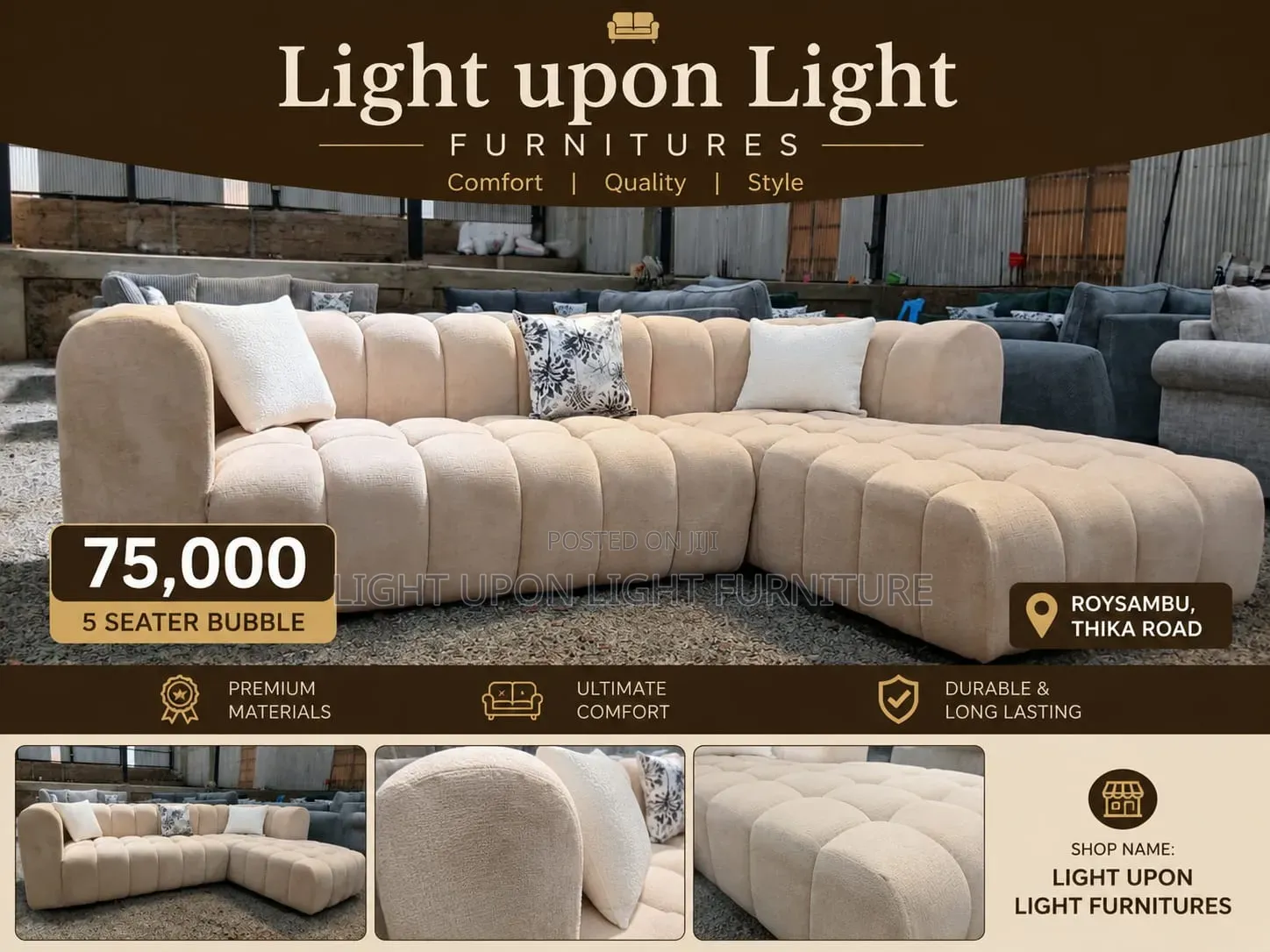Modern 6 Seater Bubble Sofa