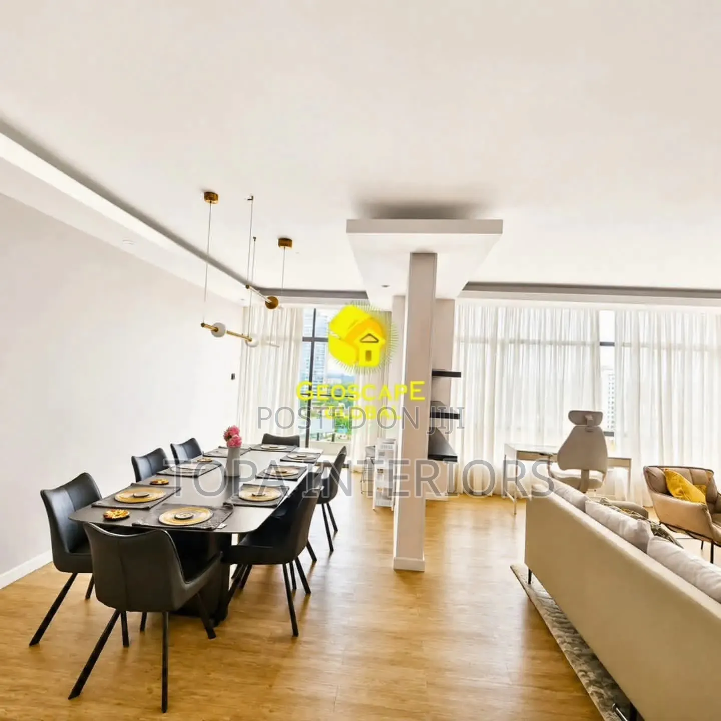 White Sheers for Dining Room and Living Room Windows