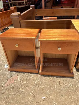 Handcrafted Solid Mahogany Bedside Tables (Pair)