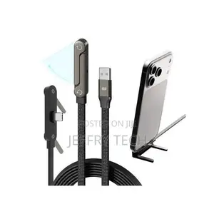 60W USB a to USB C Fast Charging Cable With 180° Rotatable Phone S