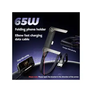 60W USB a to USB C Fast Charging Cable With 180° Rotatable Phone S