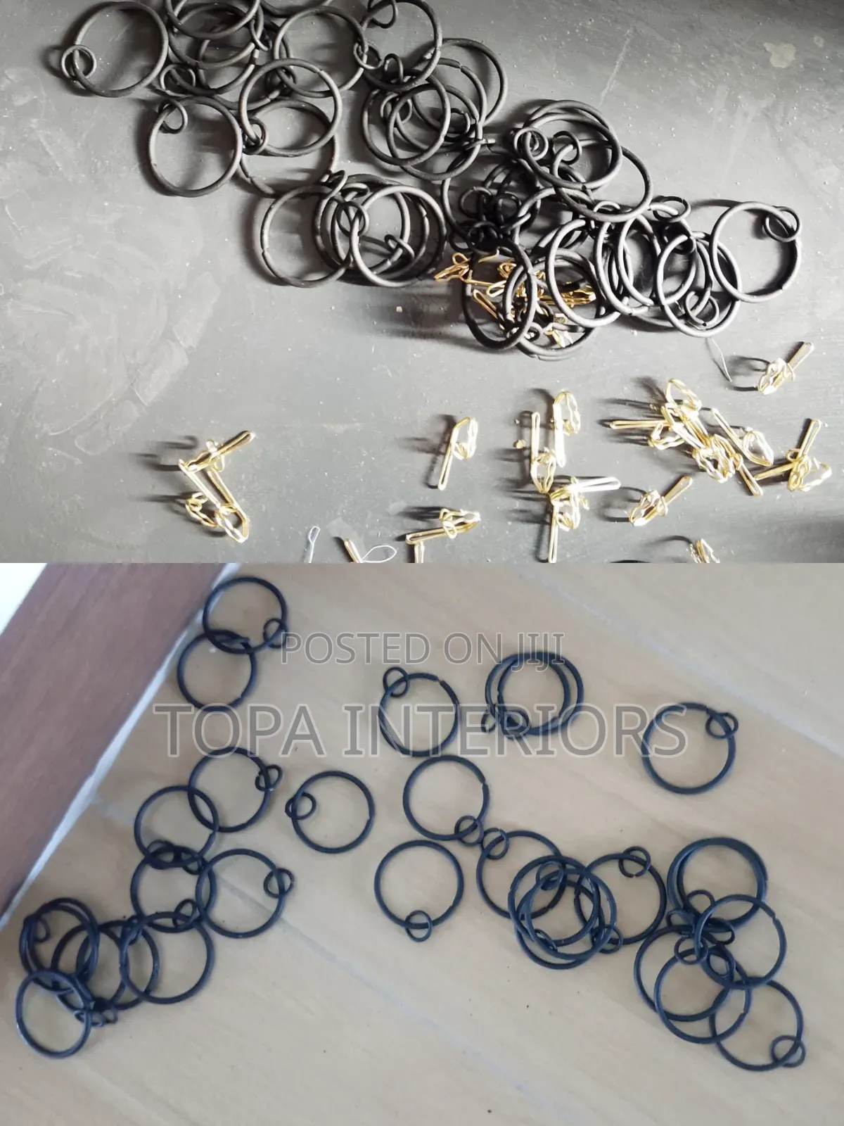 Black Curtain Rings Accessories