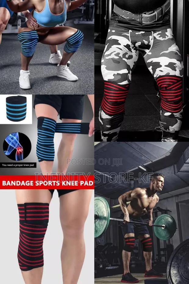 Knee Wraps Pair. Knee Protection for Bodybuilding, Weightlifting,gym