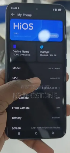 Tecno Spark Slim 256 GB Black