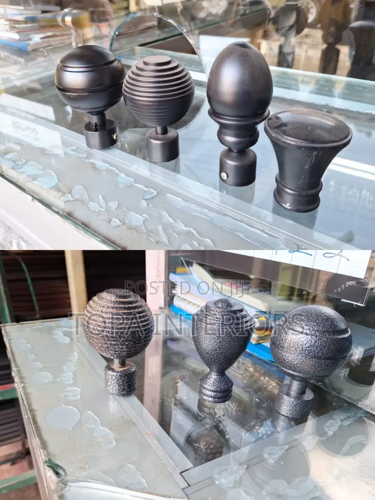 Locally Made Curtain Rods Finials End Flowers