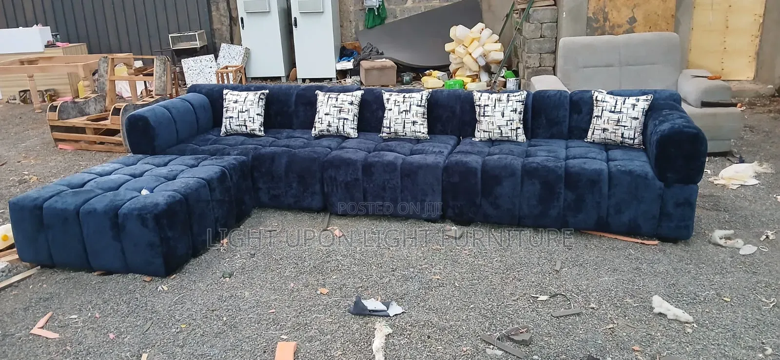 Morden 7 Seater Bubble L-Shape Sofa