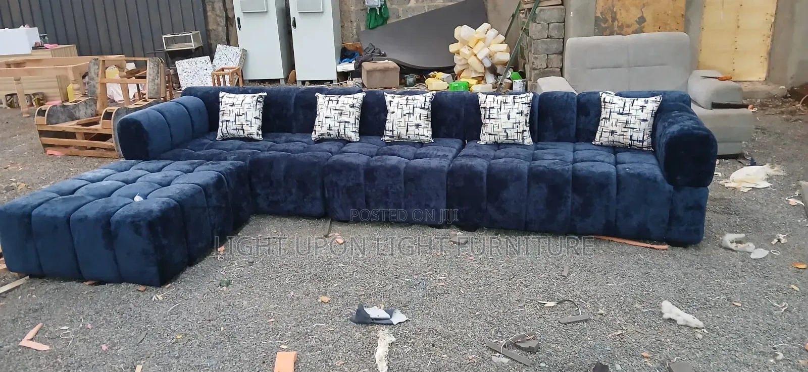 Morden 7 Seater Bubble L-Shape Sofa