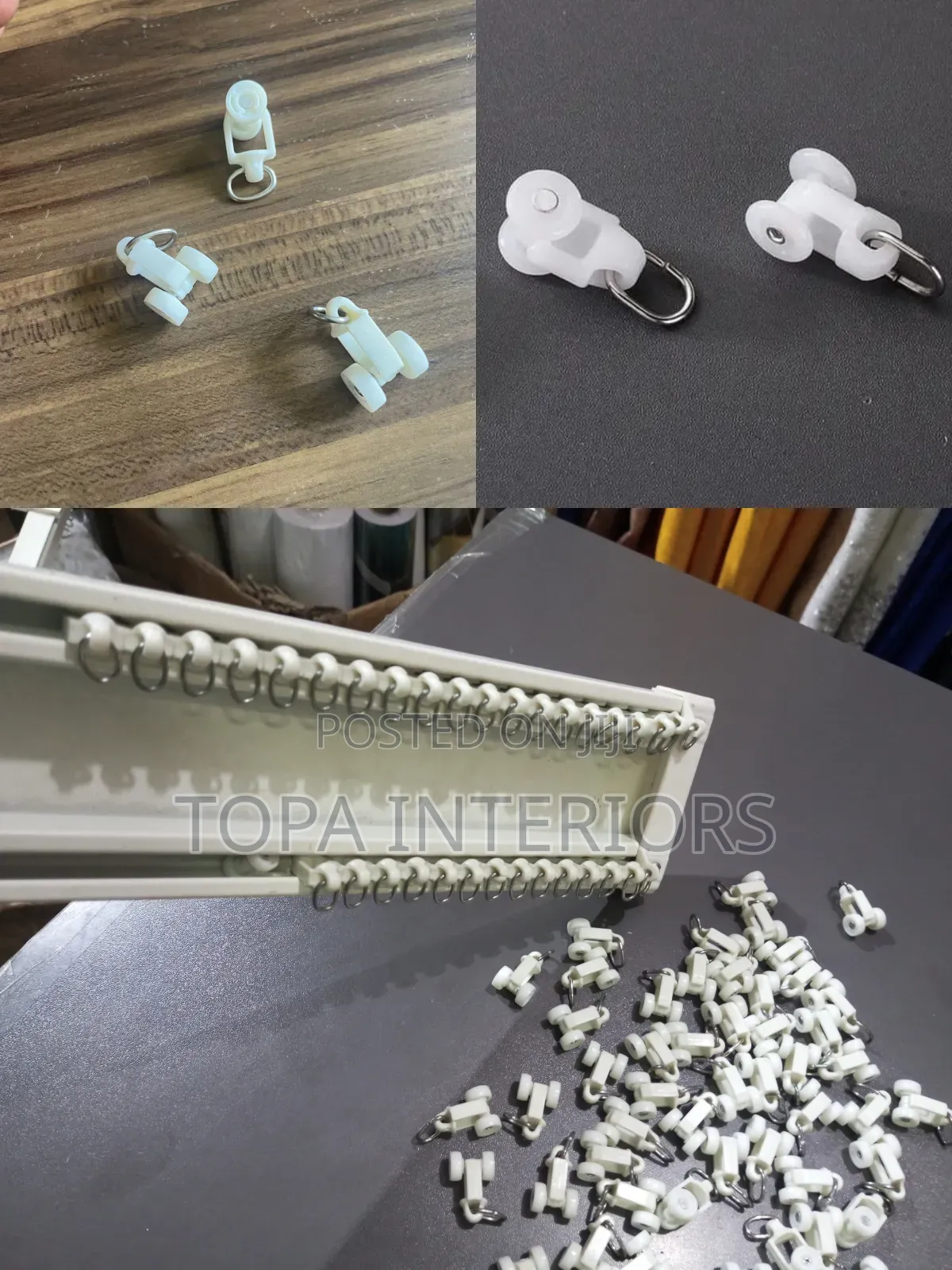 2 Wheeled Plastic Curtain Runners for Modern Curtain Track