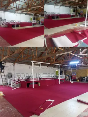 Well Fitted Red Wall to Wall Carpets for Church Altar Decoration